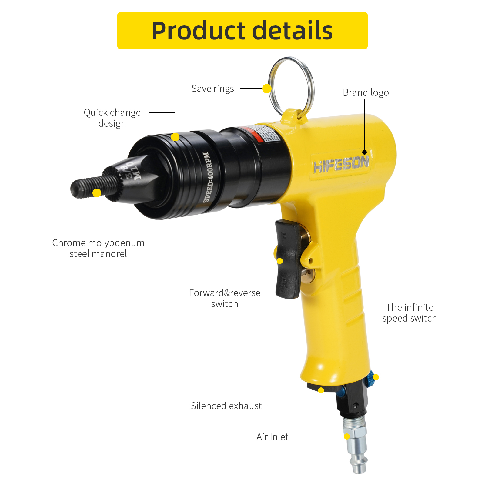 Pneumatic Air Rivet Nut Guns I - огляд і ціна Rivet Gun Air