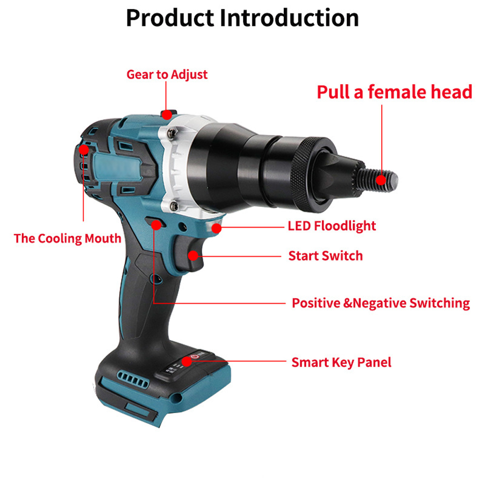 Electric Riveting Gun Brushles - огляд і ціна Rivet Gun Air
