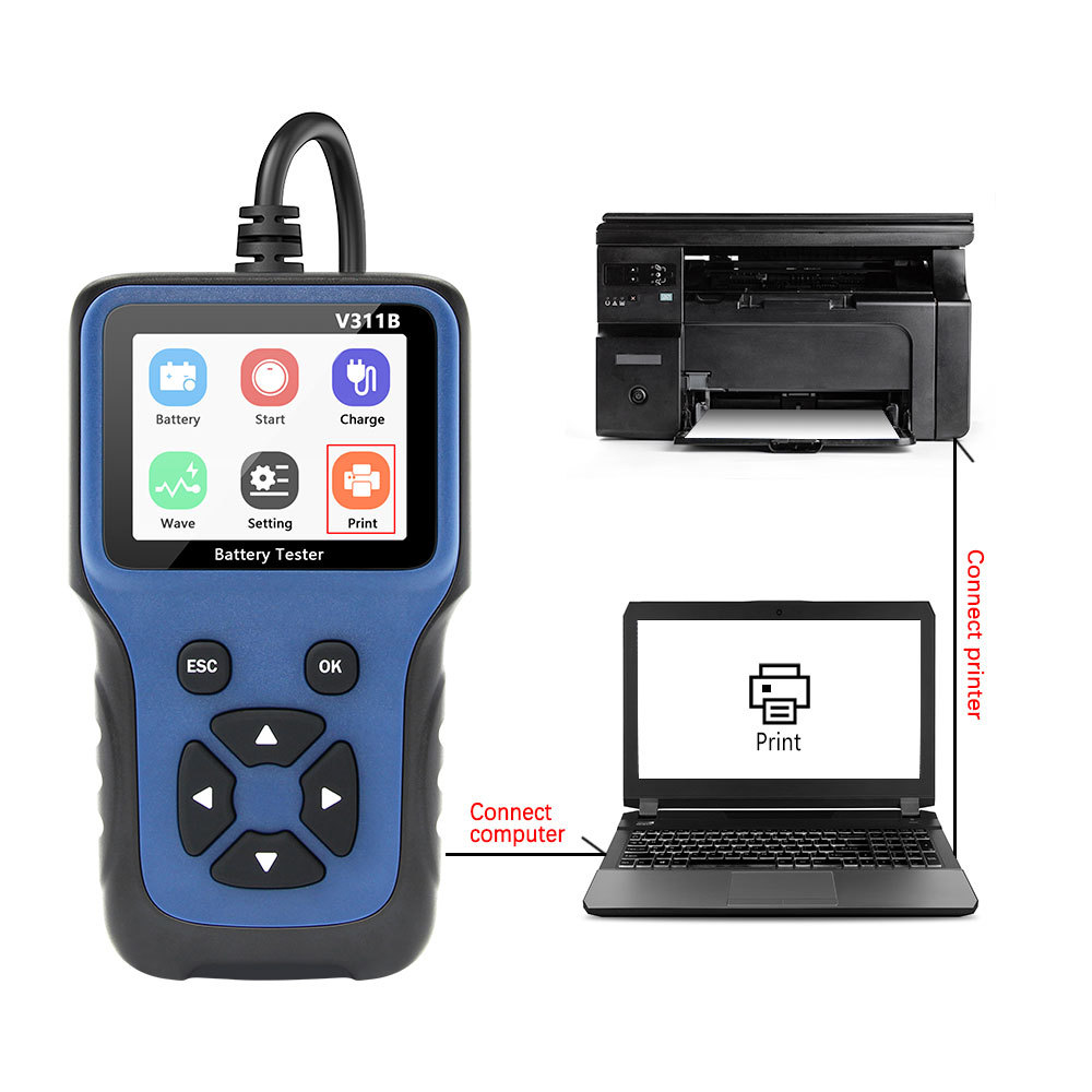 V311B Portable 12V Car Battery - огляд і ціна Battery Load Tester