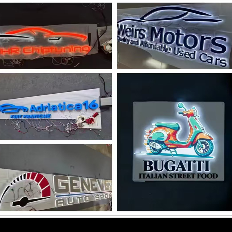 Custom LED Backlit Letter Sign - огляд і ціна Auto Repair Shop Logo Design