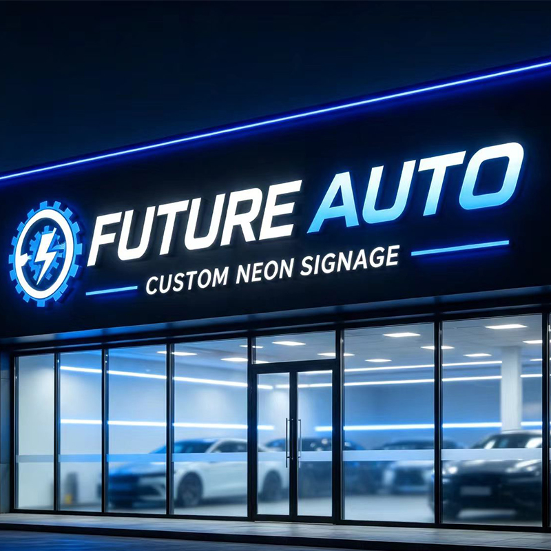 3D Custom LED Illuminated Lett - огляд і ціна Auto Repair Shop Logo Design